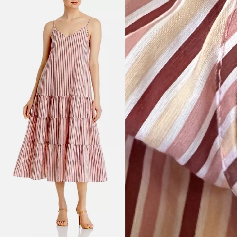 BOSS by Hugo Boss
Datecara Striped Tiered Midi Dress Size 10 NWT
